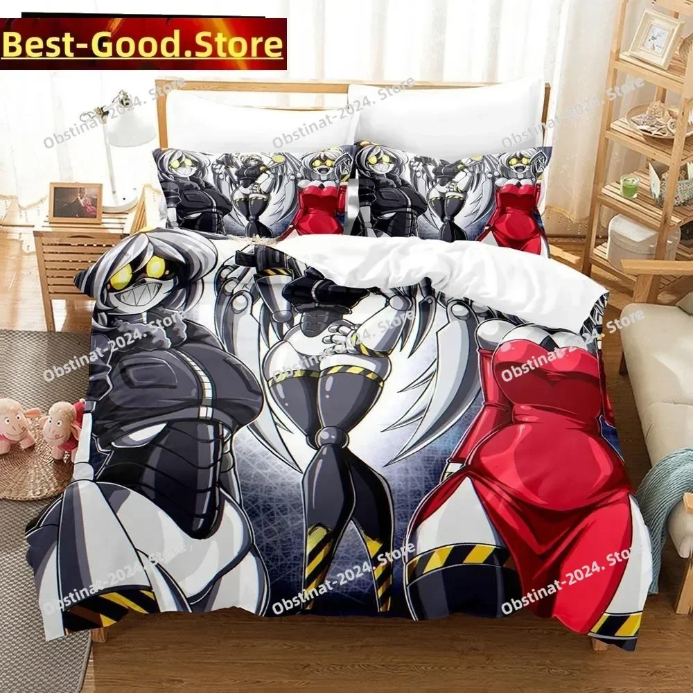 패션 3D 애니메이션 머더 드론 침구 세트 프린트 베드 세트 베개 커버 포함 싱글 더블 퀸 슈퍼 킹 사이즈