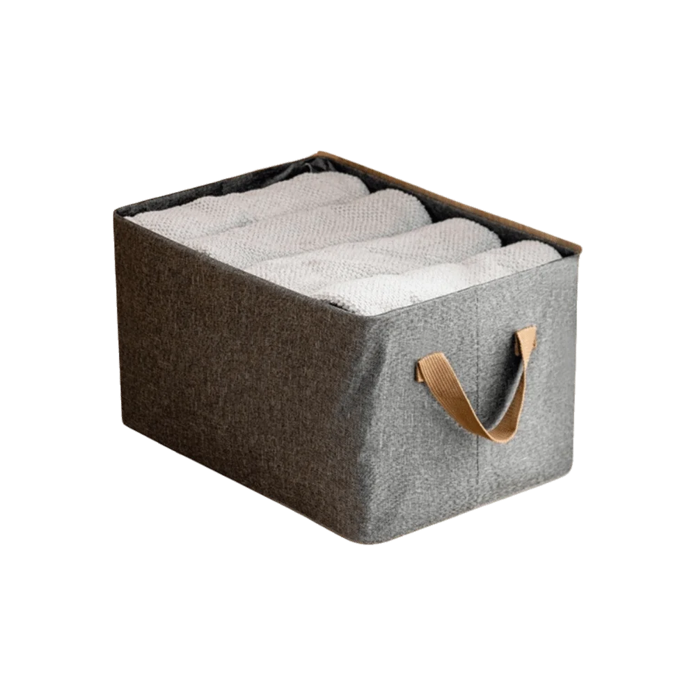 

Polyester Clothes Storage Box Breathable Fabric Large Capacity Wardrobe Storage Saving Space with Handle Drawer Type Storage