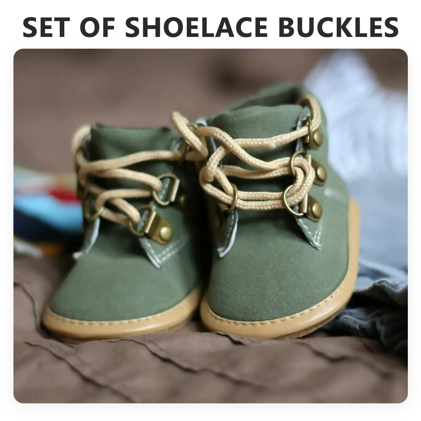 20Pcs Shoelace Buckles Metal Boot Shoes Buckle Outdoor Hiking Camping Mountaineering DIY Shoe Repair Accessories Shoelace
