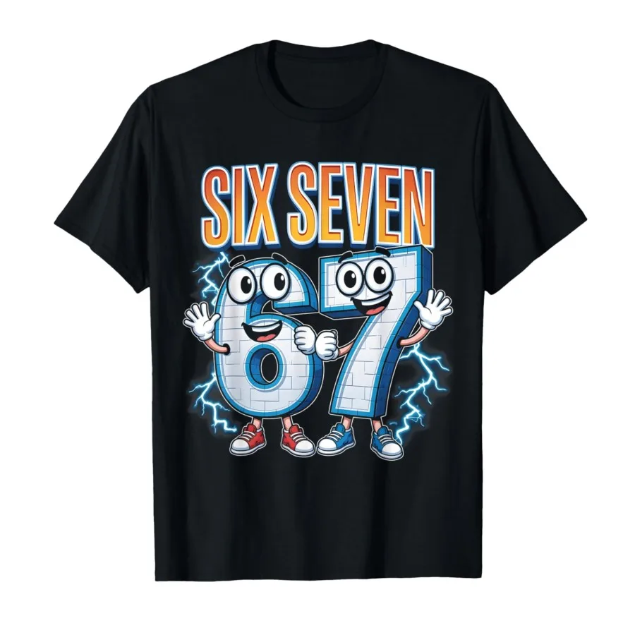 

Italy Meme funny 67 clothing men and women 67 6-7 T-shirt 100% cotton T-shirt short-sleeved shirt