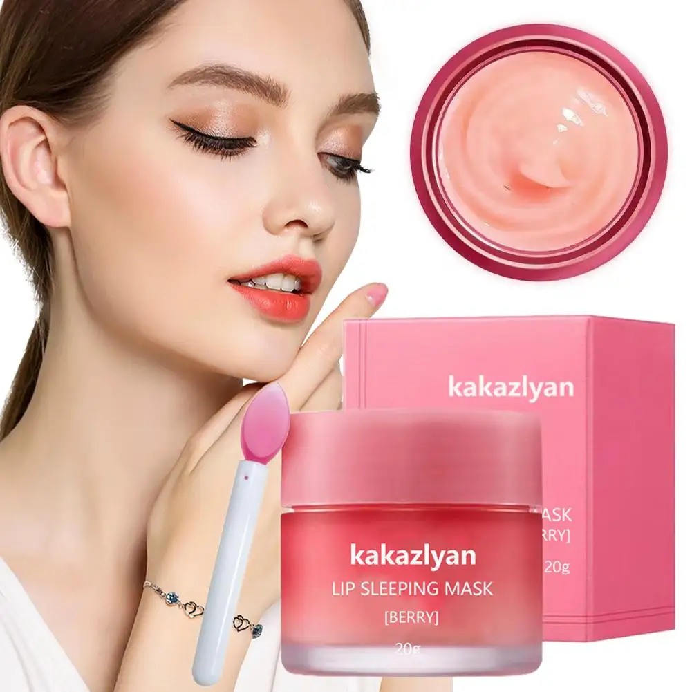 

Lip Sleeping Mask 20g Formal Night Labial Care Maintenance Cream Bleach Moisturizing Strawberry Lippy Gloss Lipstick Balm V3Y3