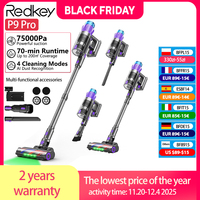 RedKey P9 Pro 650W 75KPA Suction Power Cordless Vacuum Cleaner 70 Mins Runtime Versatile Stick Vacuum for Home&Car Floor Cleaner