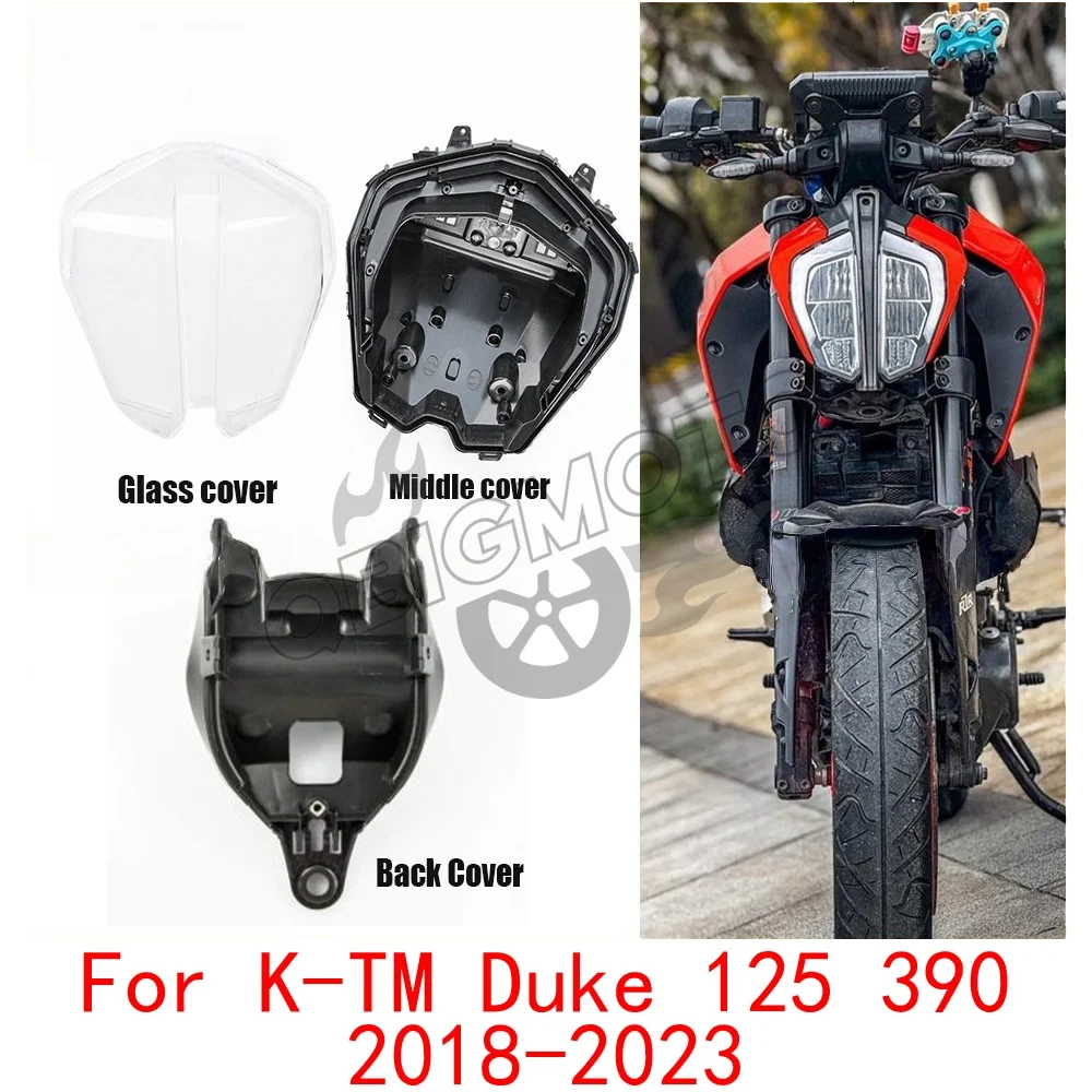 

Duke390 2023 Motorcycle Headlight Headlamp Glass Cover Bottom Case For K-TM Duke 125 390 Duke125 Duke-390 Duke-125 2018-2022