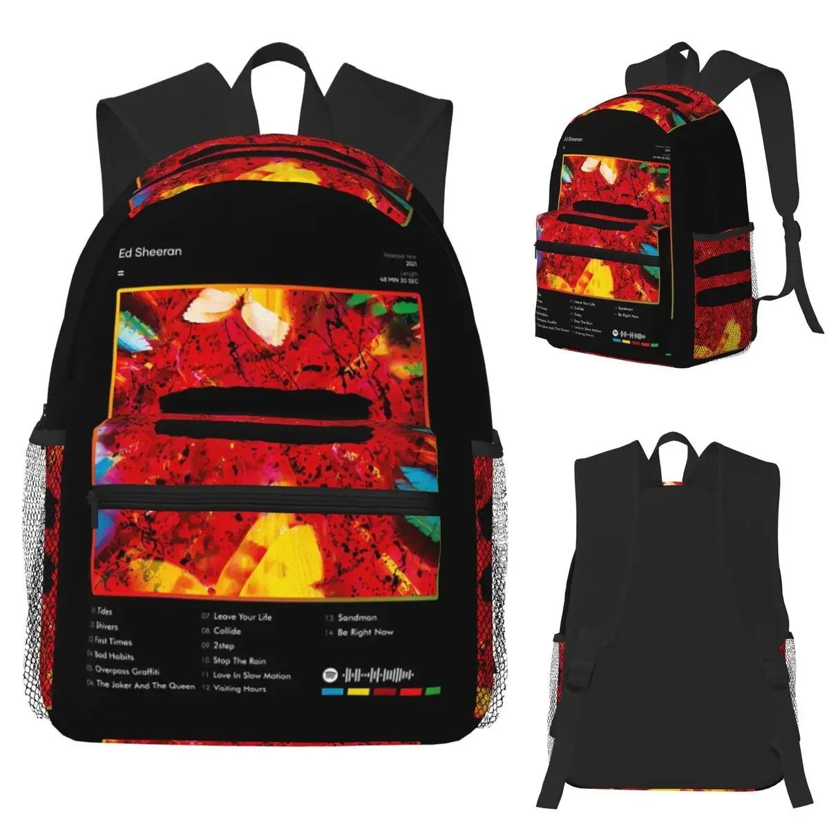 

Ed Sheeran The Mathematics Tour Student Backpack School Bag Hiking Travel Daypack for Men Women Fashion Bookbag Shoulder Bags