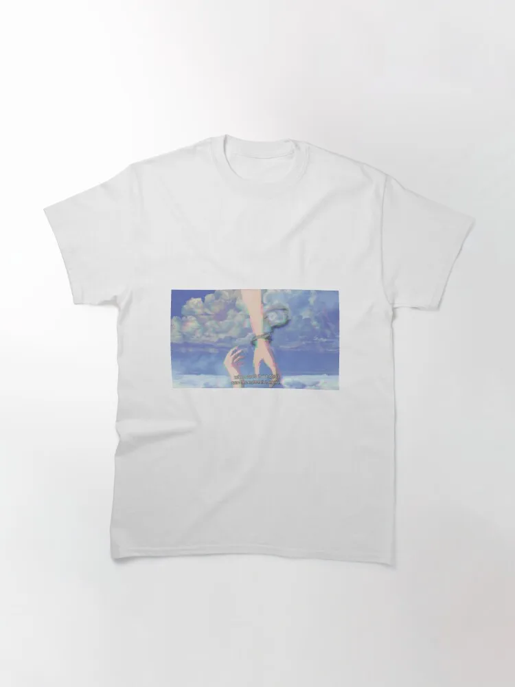 Weathering With You Poster Glitch Art - Tenki No Ko Anime Classic T-Shirt Oversized T-shirts For Women/Men Clothing