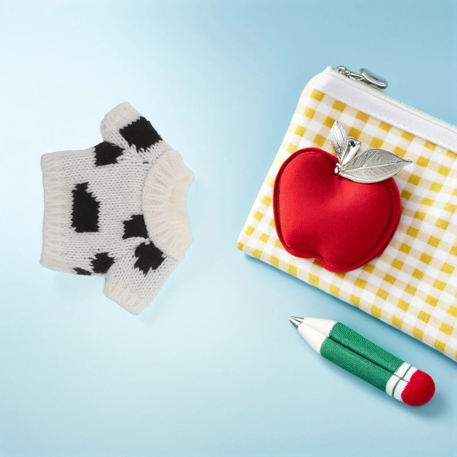 Ensemble de tenues tricotées douces pour ours en peluche de 30Cm, 4 pièces, vêtements d'hiver uniques de Style gothique, Collection de vêtements d'animaux mignons