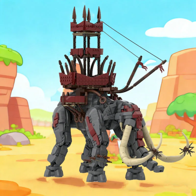 2095 PCS Star Battle Fighting Mammoth MOC Customize Modular Building Block Model Creative Design Design DIY Toy Birthday Gift