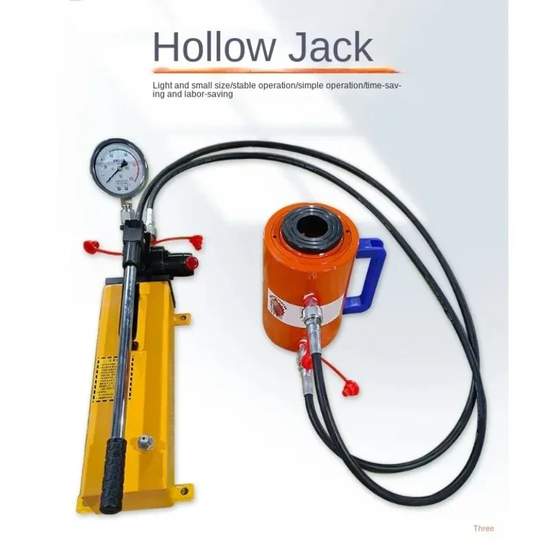 New Style Cross-border Hollow Jack 100 Ton Double Acting Hydraulic Oil Separation Hollow Oil Cylinder