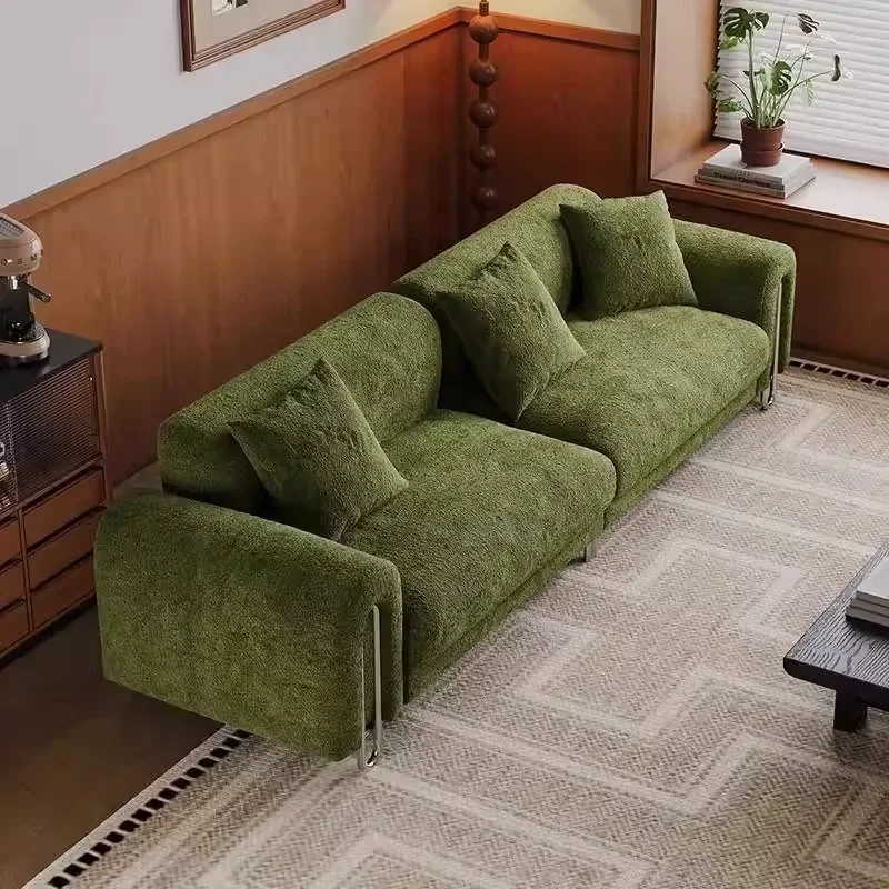 Chanting French retro sofa minimalist designer creative module sofa size apartment living room straight row combination