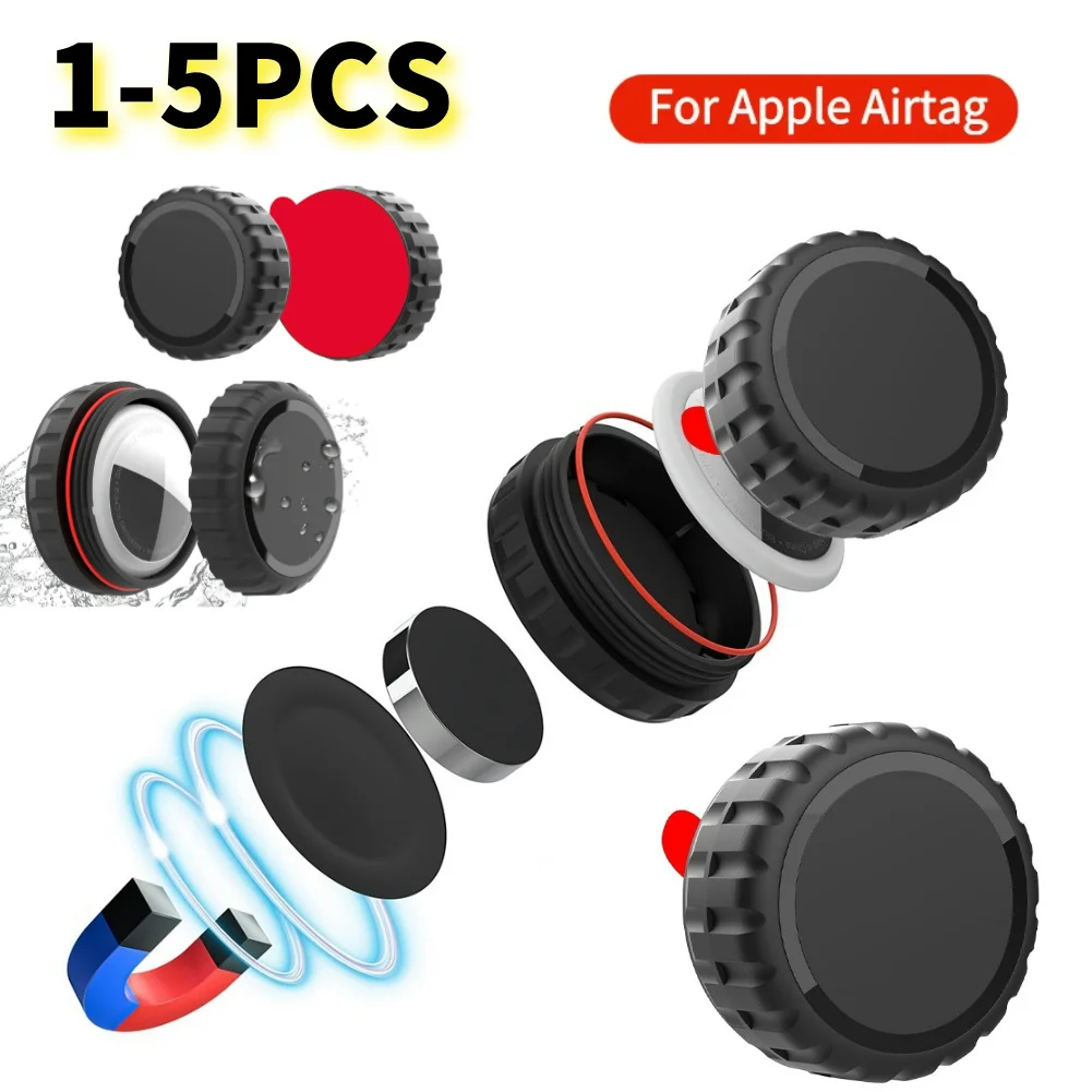 For Apple Airtag Holder Case Adhesive Sticker Cover Waterproof Stick-On Holder for Airtag Find My Car Skis Bike Wallet