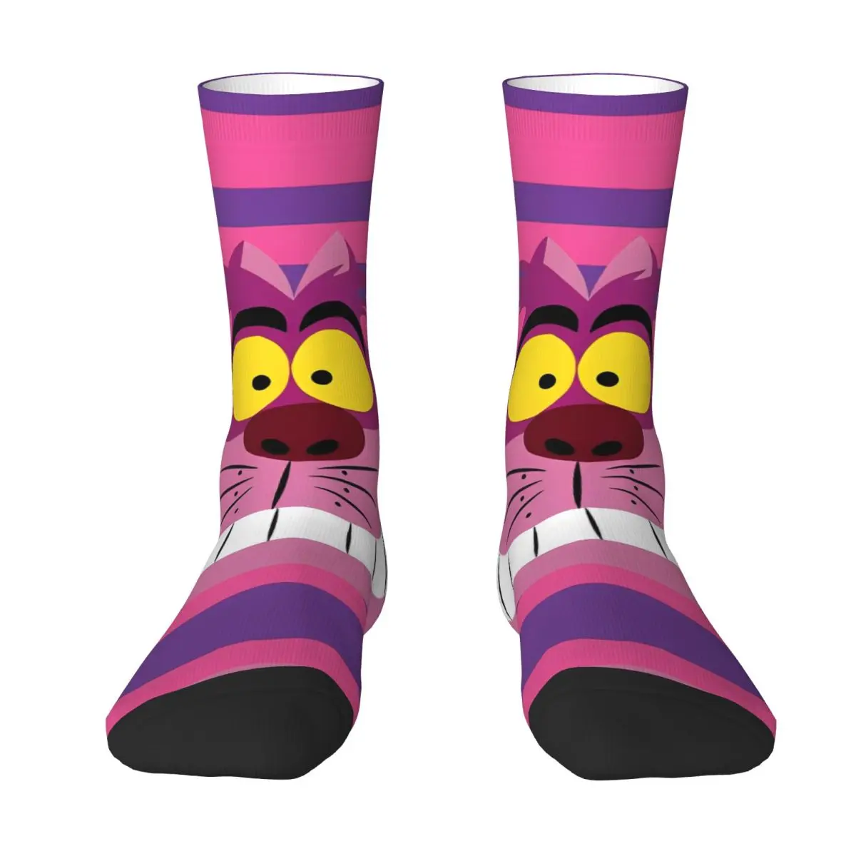 Men's Socks Big Cheshire Cat Alice In Wonderland Stockings Autumn Leisure Soft Breathable Socks Design Skateboard Non Slip Socks