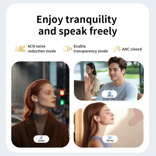 Imagen 2 del producto Auriculares Inalámbricos con Traductor IA, Bluetooth 5.4, 134 Idiomas, Resistentes al Agua, Batería de Larga Duración