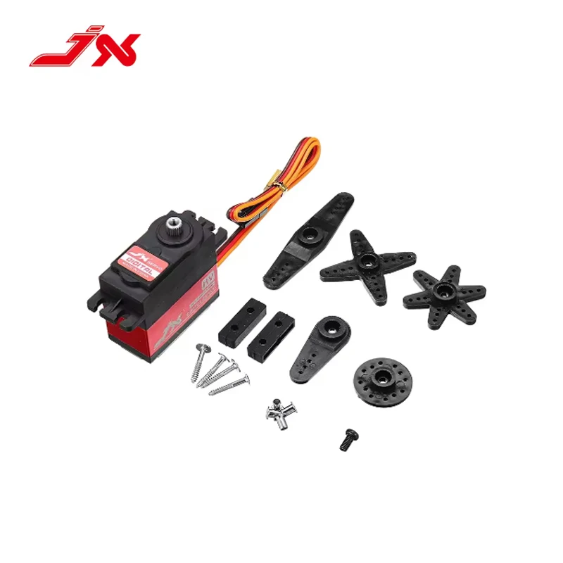 เซอร์โวมอเตอร์ดิจิตอลมาตรฐาน JX PDI-HV6223MG 8.4V 23KG 0.16 วินาที เกียร์โลหะ ตัวเรือนอะลูมิเนียม สำหรับรถบังคับวิทยุ 1/8 1/10 หุ่นยนต์ เครื่องบิน โดรน