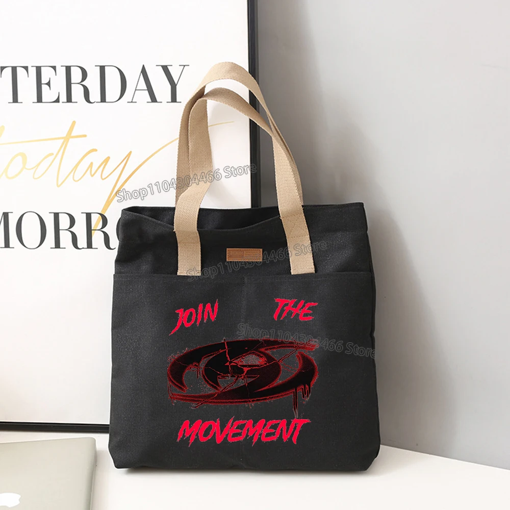 Ateez Merch Kpop Women's Canvas Tote Bag Large Capacity Tote Top-Handle Zipper Bags for Work,school,daily,shopping Laptop Bags