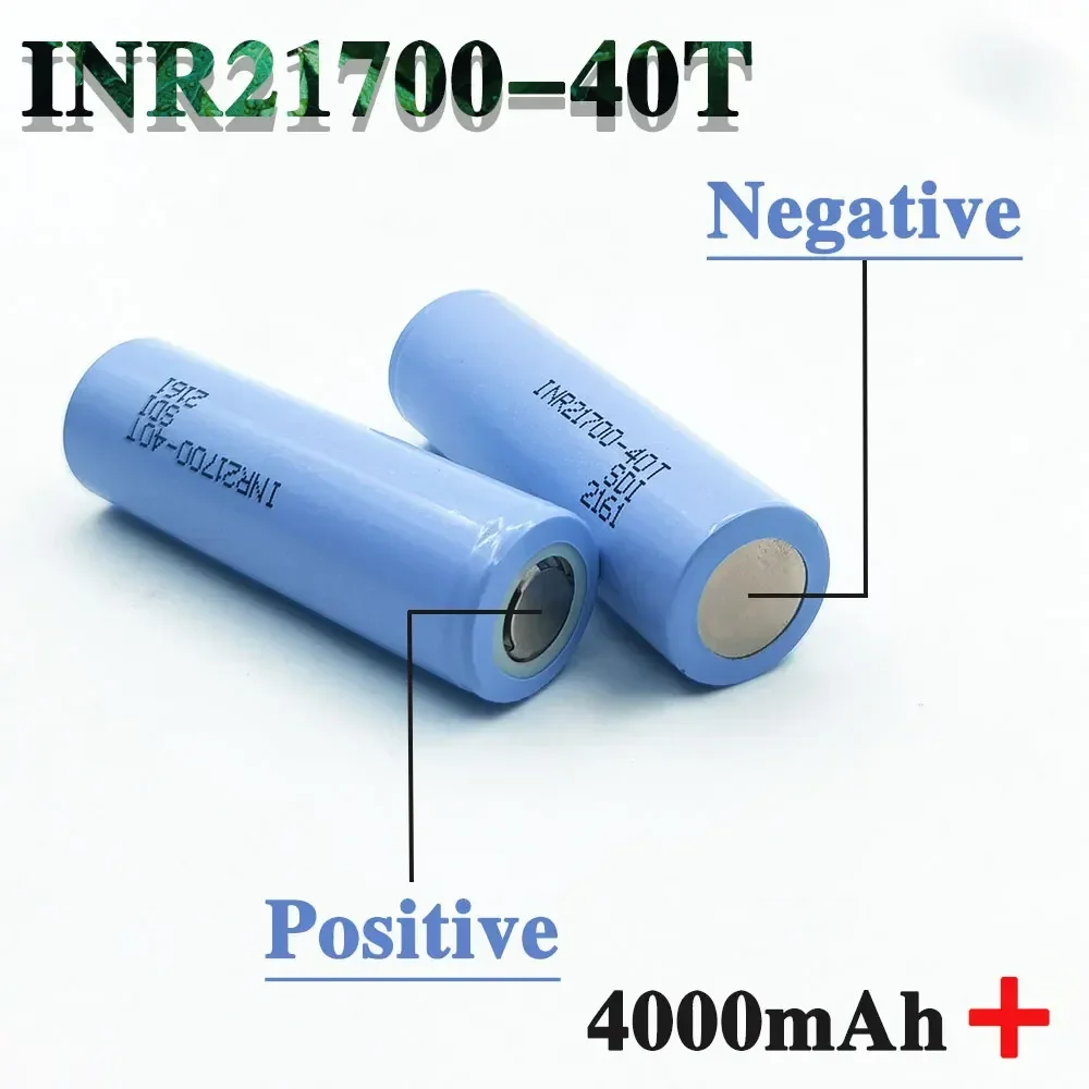 Li-ion battery 21700 4000mah 30A 40T 3.7V, 100% capacity for torches, power tools and other lithium-ion rechargeable batteries