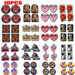 Parches termoadhesivos bordados punk de ojos y calaveras terror