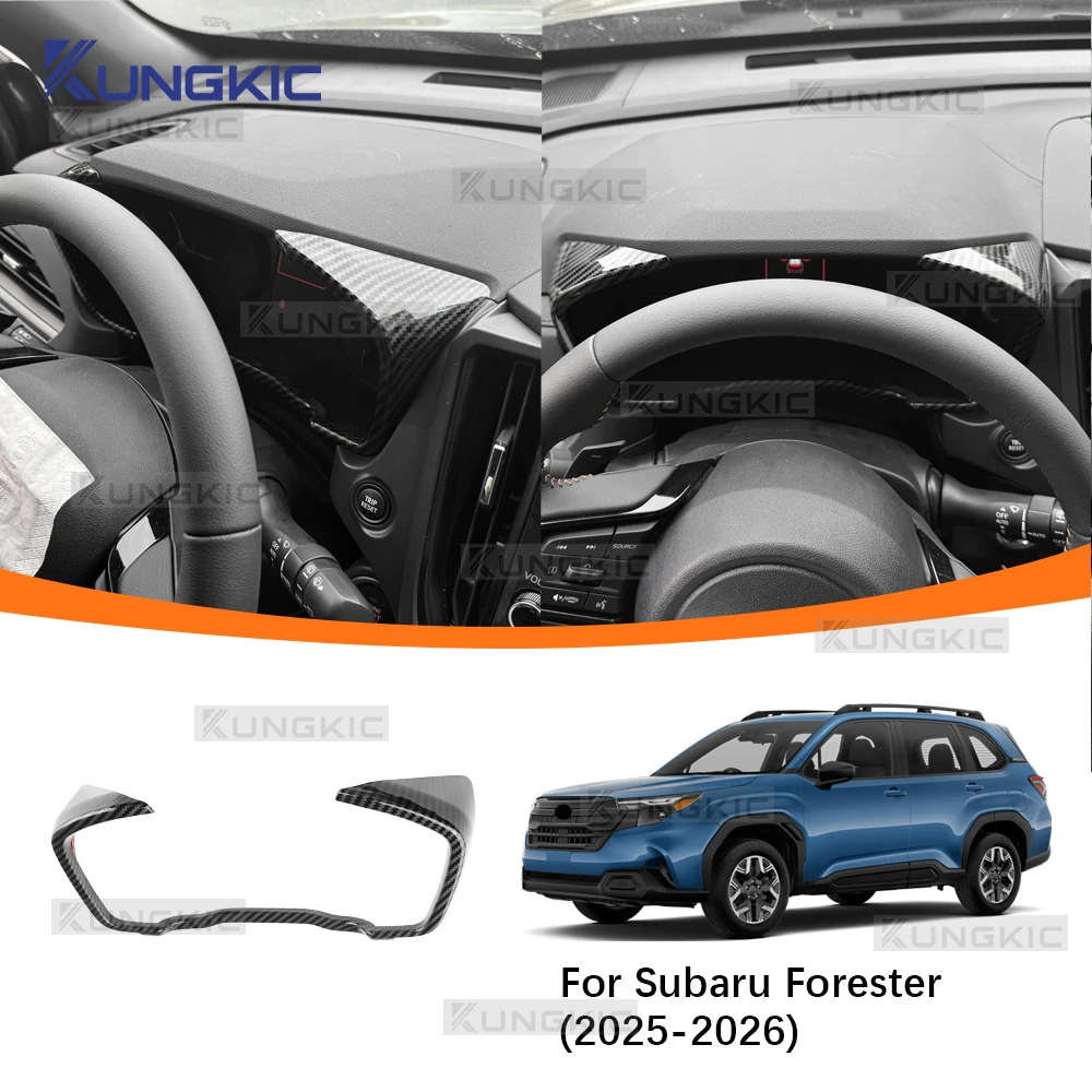 

ABS Carbon Fiber Style For Subaru Forester 2025 2026 Car Interior Trim Decor Kit Modified Sticker Accessories