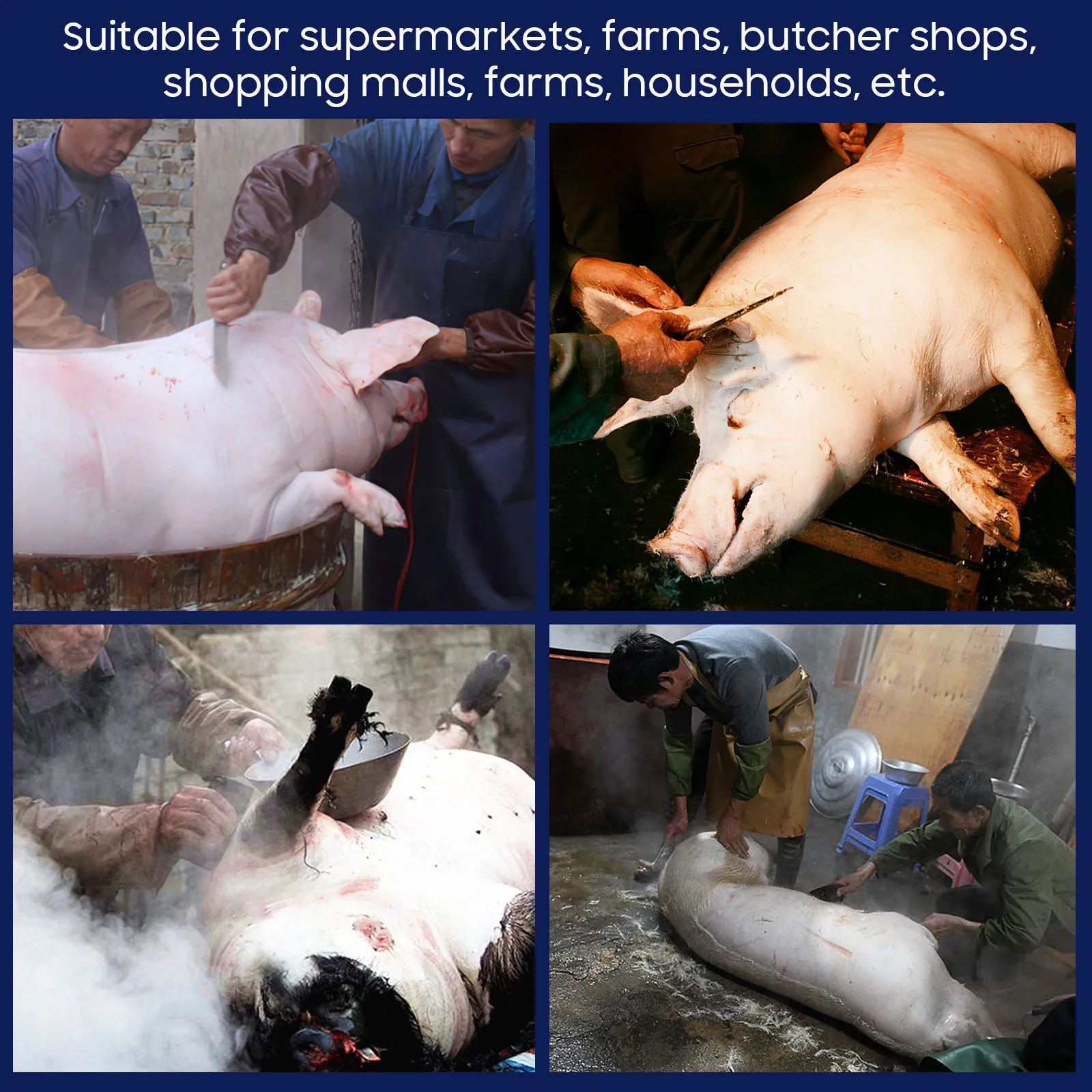 

2Pcs Portable Pig Hair Shaving Tool Sturdy Metal Scraper for Fast Cleaning of Pork Cattle Sheep in Commercial Or Domestic