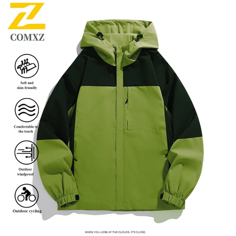 2025 Giacca a vento stile lavoro da uomo nuova Coppia Giacca da trekking impermeabile Cappotto da esterno Antivento Tech PolarCore Escursione da campeggio