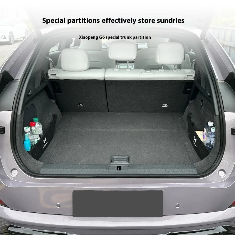 Imagen 4: Ajuste para Xpeng G6 2023 2024 2025 Xiaopeng G6 tablero de partición de maletero tablero divisor izquierdo y derecho accesorios automotrices prácticos