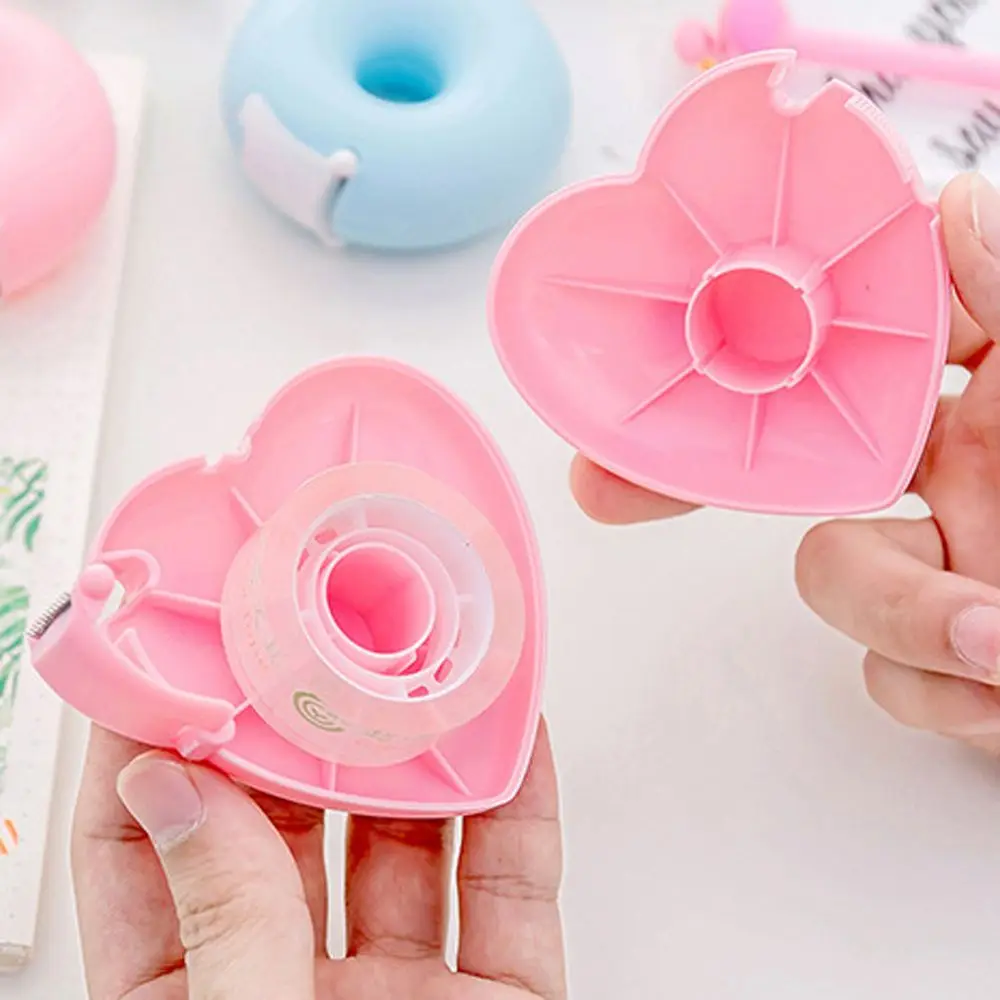 Donut Vorm Liefde Hart Snoep Kleur Gemakkelijk Tear Enten Wimper Tape Cutter Wimper Extension Tape Cutter Plakband Houder
