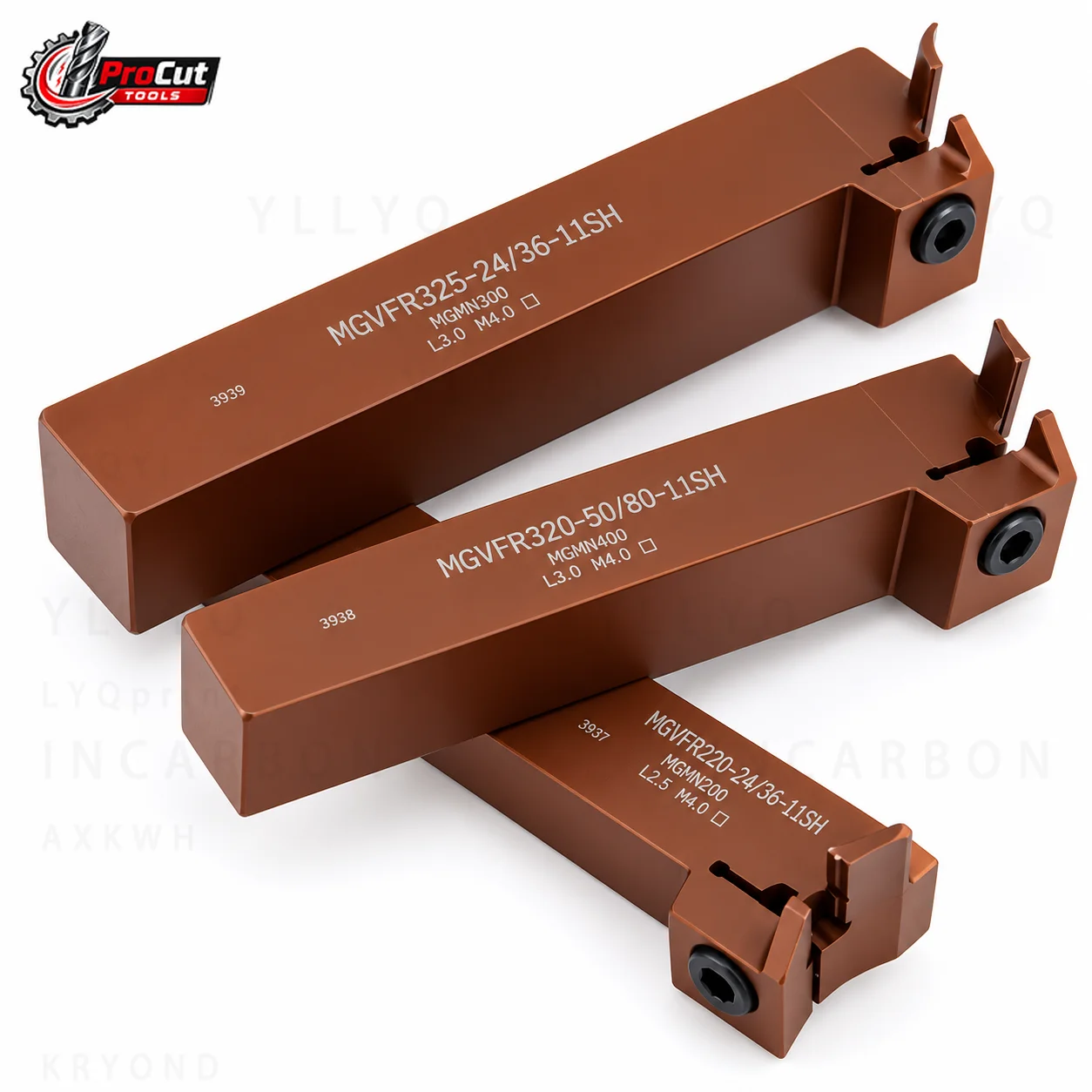 MGFVR320 MGFVR325 7-Shape Face Grooving Tool Double Head Lathe Groove Holder 24-400 for MGMN300 Carbide Insert CNC Slotting Tool