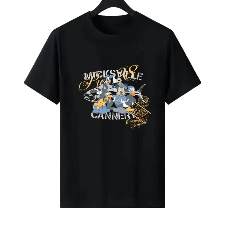 

Disney Mickey Mouse Pattern Woman Parent-child Clothing Fashion Loose Tops Ladies Cheap Casual Short Sleeves T-Shirt Sweatshirts