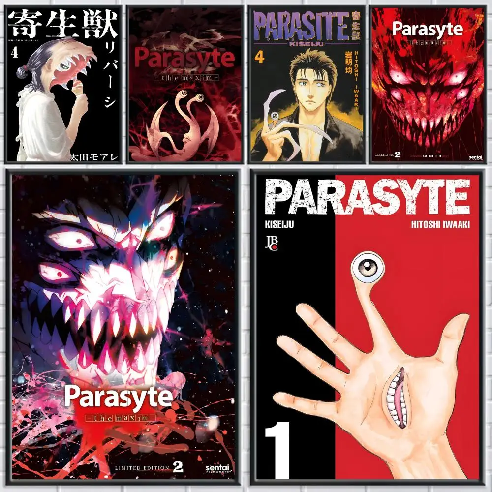 Anime Parasyte The M-Maxim Poster, selbstklebende HD-Wandaufkleber, Wandgemälde, Aufkleber für Schlafzimmer und Wohnzimmer, Heimdekoration, Geschenk