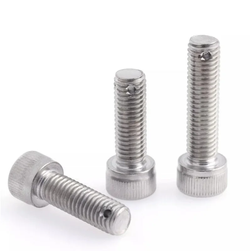 5/10/20pcs 304 Stainless Steel Tail with Hole Hexagonal Screw with Hole Rod Body Drilling Bolt M6 M8 M10 M12