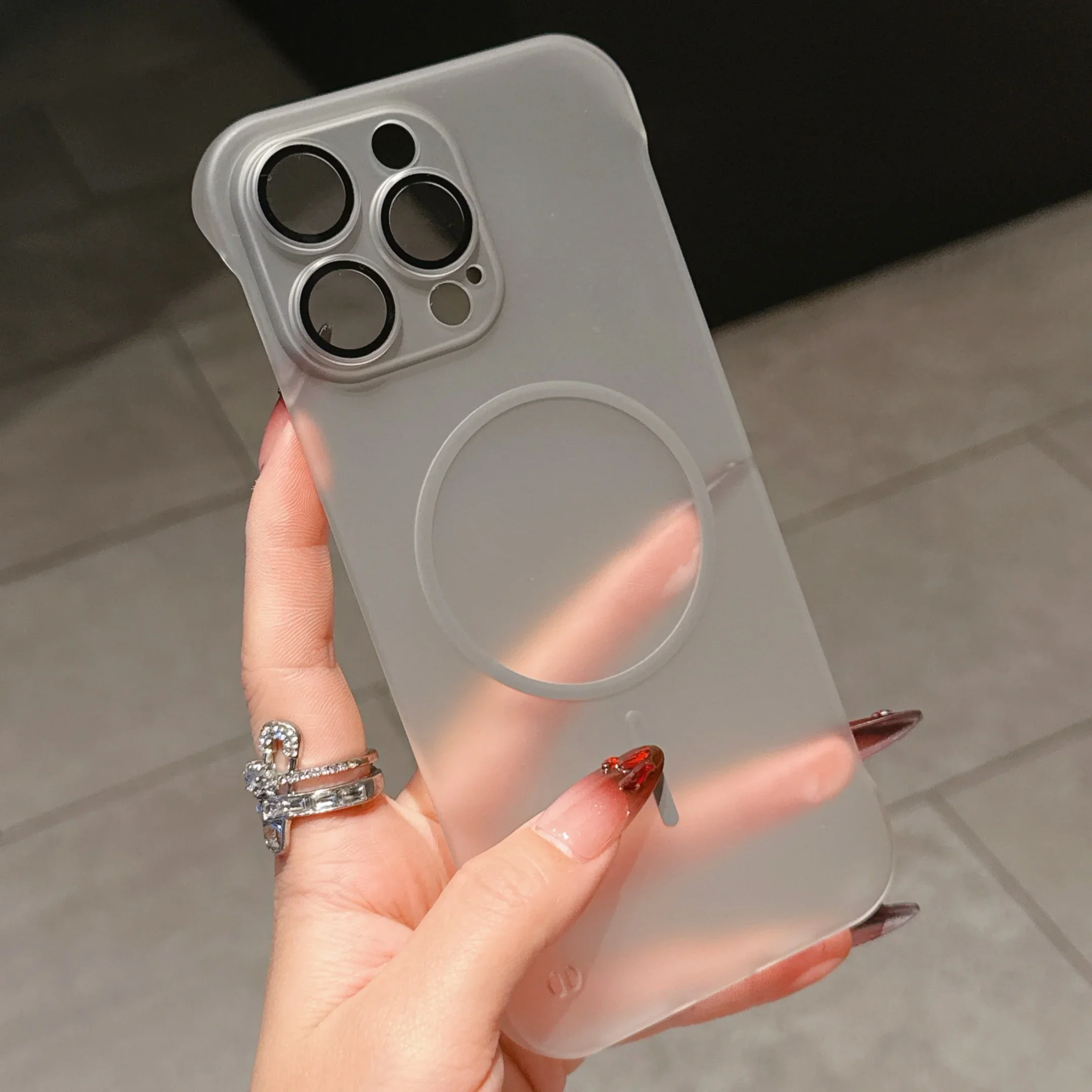 

Ультратонкий прозрачный безрамочный чехол для iPhone 16, 15, 14, 13, 12, 11 Pro Max Plus, тонкий пластиковый противоударный матовый чехол Magsafe