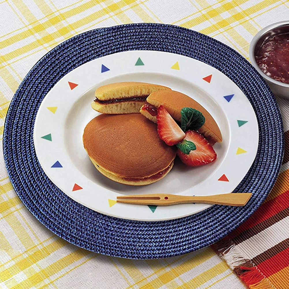 Round For Braided Placemats for Stylish Dining Table Settings Washable Woven Mats for Everyday Use or Special Gatherings
