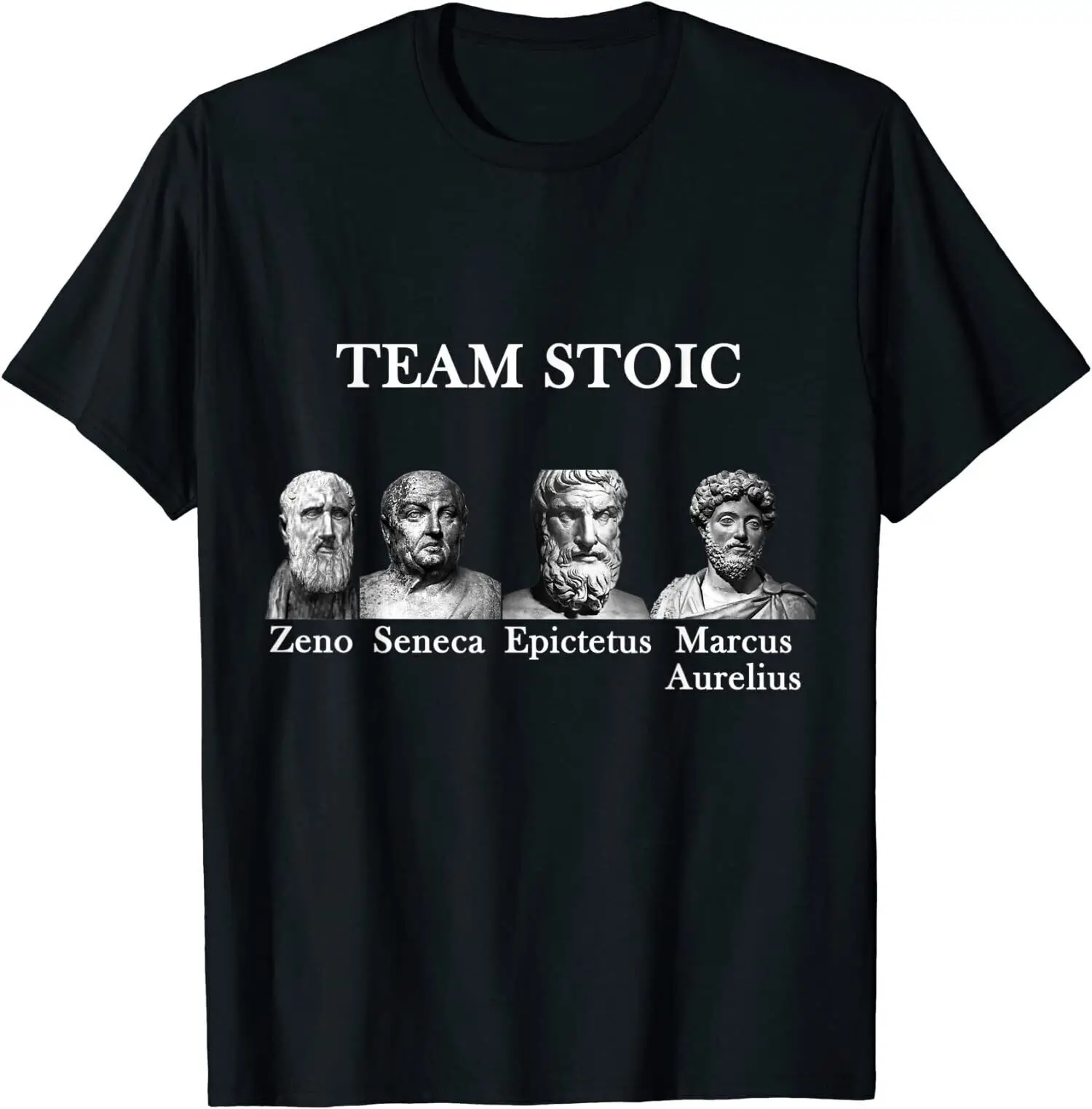 NEW LIMITED Team Stoic Famous Icons Of Stoicism Philosophy Gift T-Shirt S-3XL