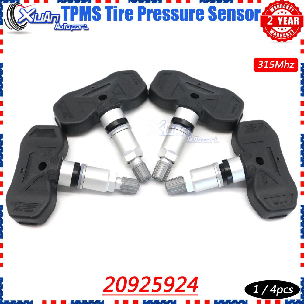 XUAN-Sensor de presión de neumáticos TPMS, accesorio para Chevrolet SILVERADO CADILLAC SRX Pontiac Torrent GMC SATURN SUZUKI, 20925924, 10394110