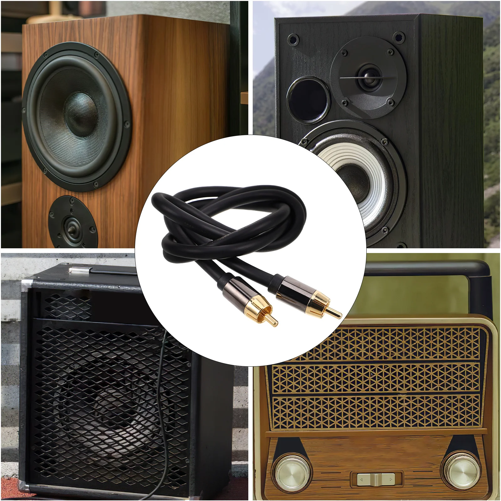 

Audio Line Converter Equipment Adapter Cable Video Cables for Speakers Jack Splitter Oxygen-free Copper Digital