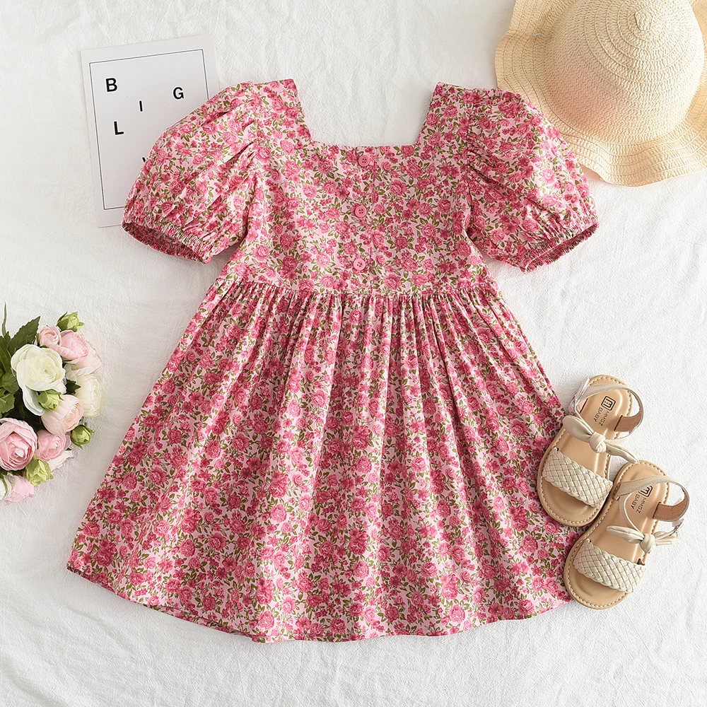 Bear Leader New Summer Dresses Girls Solid Girls Dresses Fashion Kids Dress Children's Costumes for Girls Flower Girl Dresses