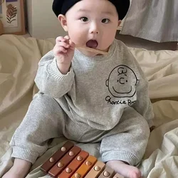 2025 Autumn Spring Baby's Sets Toddler Baby Girl Clothes Cute Cartoon Print Boys Baby Girl Outfit Set Clothing