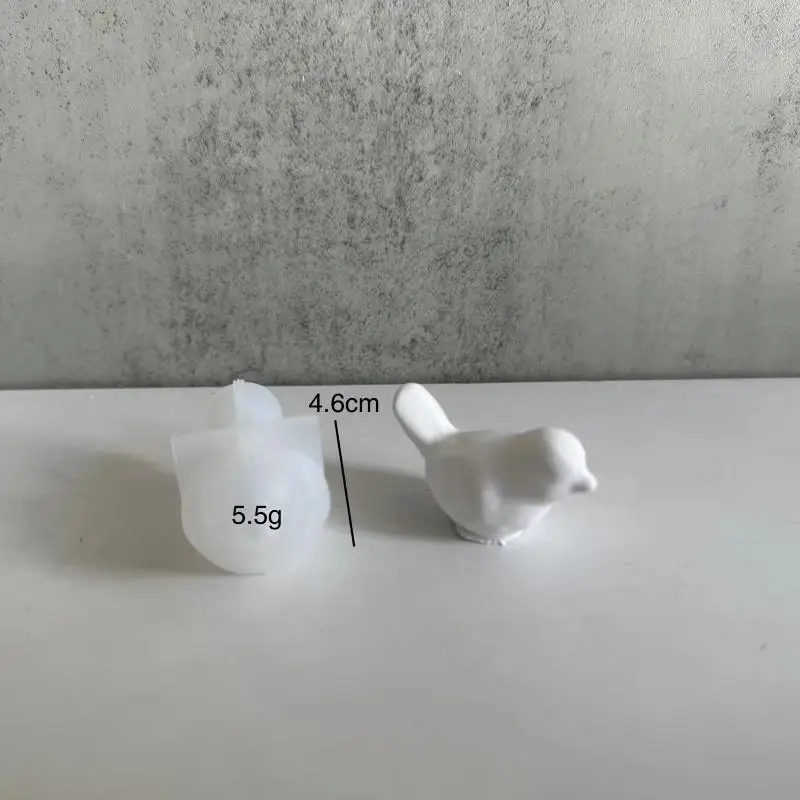 Cute Bird Silicone Mold 3D Bird Plaster Resin Soap Candle Mold DIY Plaster Tools For DIY Pendant Ornament Craft Home Decoration