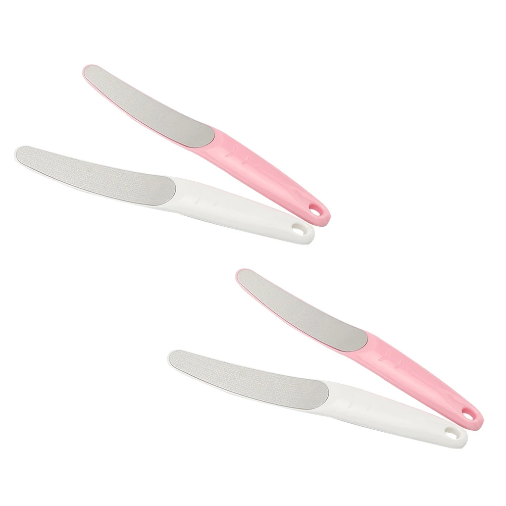 

4pcs Stainless Steel Nail Files Reusable Manicure Tools ABS Material Curve Design for Natural Nails Easy Storage Durable Nail