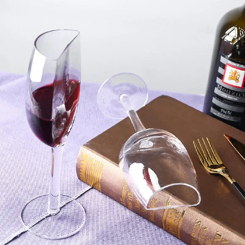 Półokrągłe kieliszki do czerwonego wina 140 ml Kreatywne szkło kryształowe Przenośne przezroczyste półkieliszki do wina zabawne europejskie kreatywne szkło kryształowe