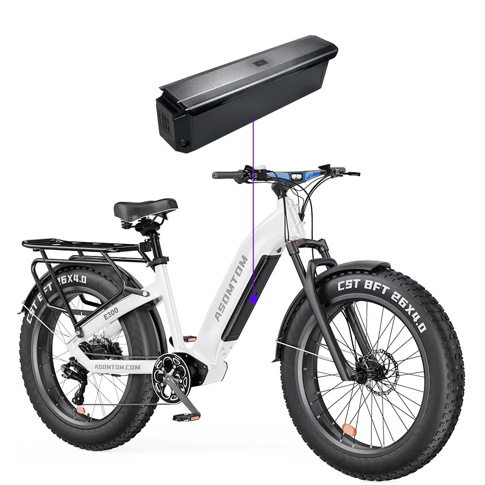 Removable 48V 15Ah 52V 20Ah Lithium-ion Battery Pack for ASOMTOM All-Terrain Adventure Explorer Q7 Step-through E300 SR6 Ebike