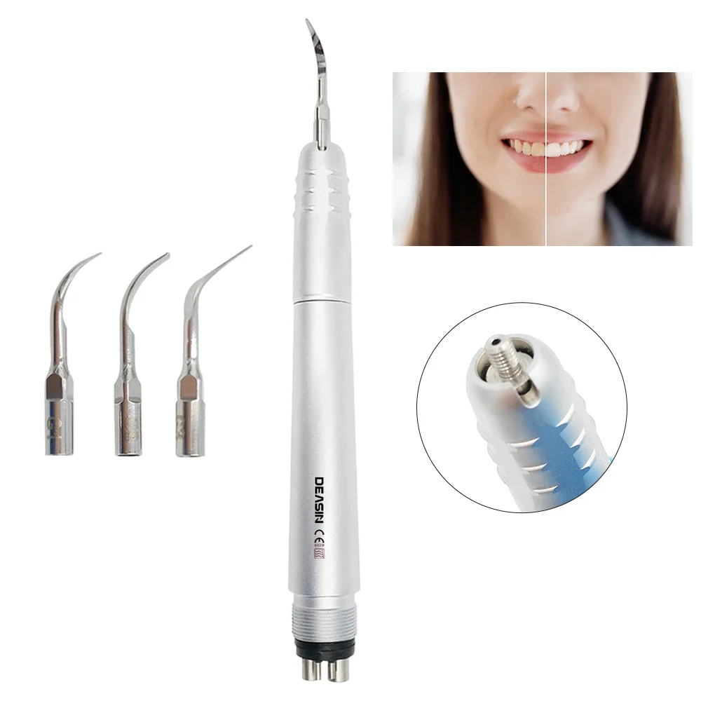 Den tal Ultrasonic Air Scaler Handpiece Perio Scaling with 3 Tips G1/G2/G3 2 Hole/ 4 Hole HandpieceTooth Cleaner Dentaist Tools