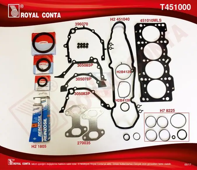 

T451000 for gasket kit LINEA-ALB-PAL 1.4 8V 77hp + KECE