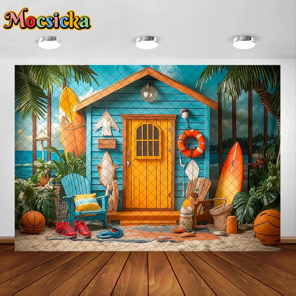 Mocsicka التصوير خلفية هاواي شاطئ ركوب الأمواج مخزن الديكور خلفية استحمام الطفل الوليد حفلة عيد ميلاد حفلة موسيقية الاستوديو