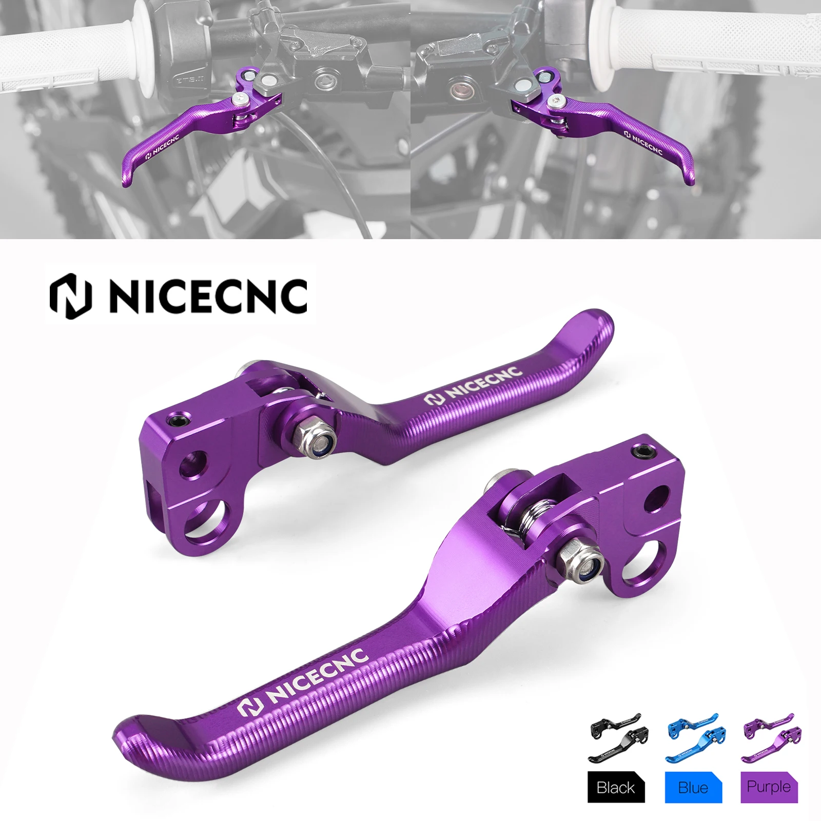 

NICECNC For Surron light bee X S L1E 2024 Sur ron Parts Segway X160 X260 NICECNC Folding Front Rear Brake Levers Electric Bike