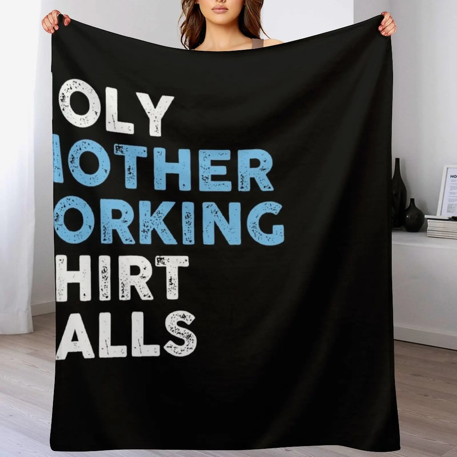 Holy Mother Forking Shirt Balls Throw Blanket Multi-Purpose Thin Blankets