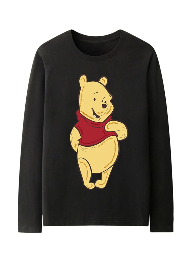  Long Sve T-irt Women's Winnie the Pooh Donald Du Jum Tiger Loose Clothes for Girls