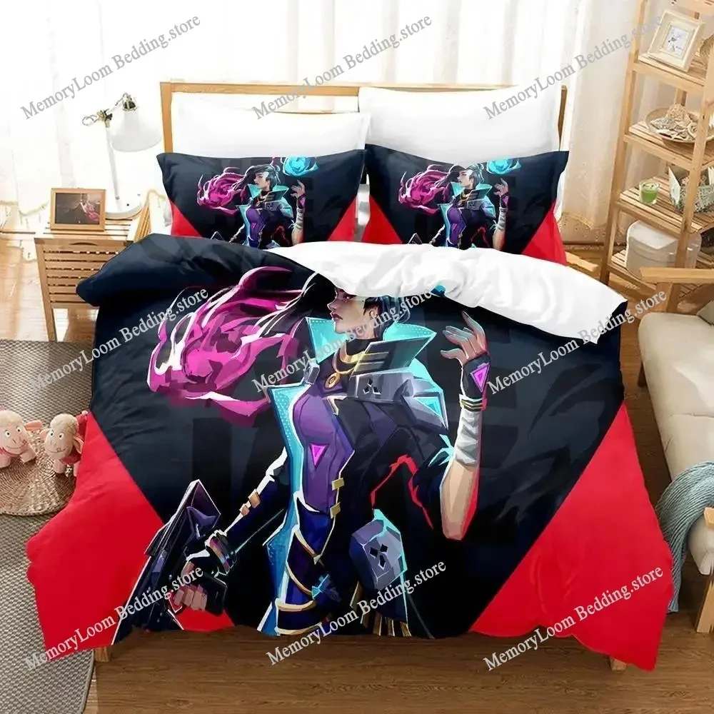 3d Print Game Jett Valorant Bedding Set Single Twin Full Queen King Size Bed Set Adult Kid Bedroom Duvet Cover Sets Home Textile