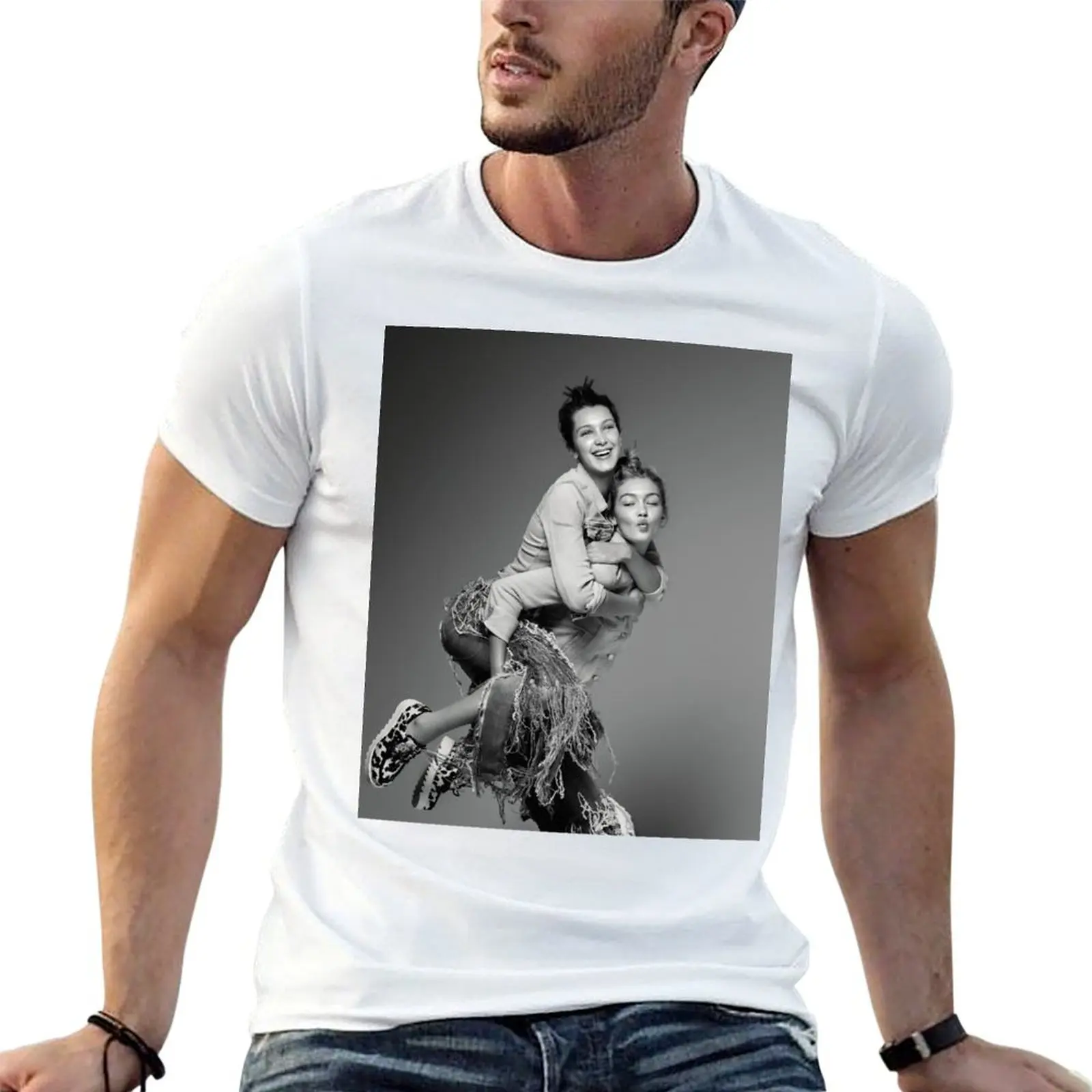 BELLA & GIGI HADID T-Shirt Soft Touch Basic Cotton T-Shirt