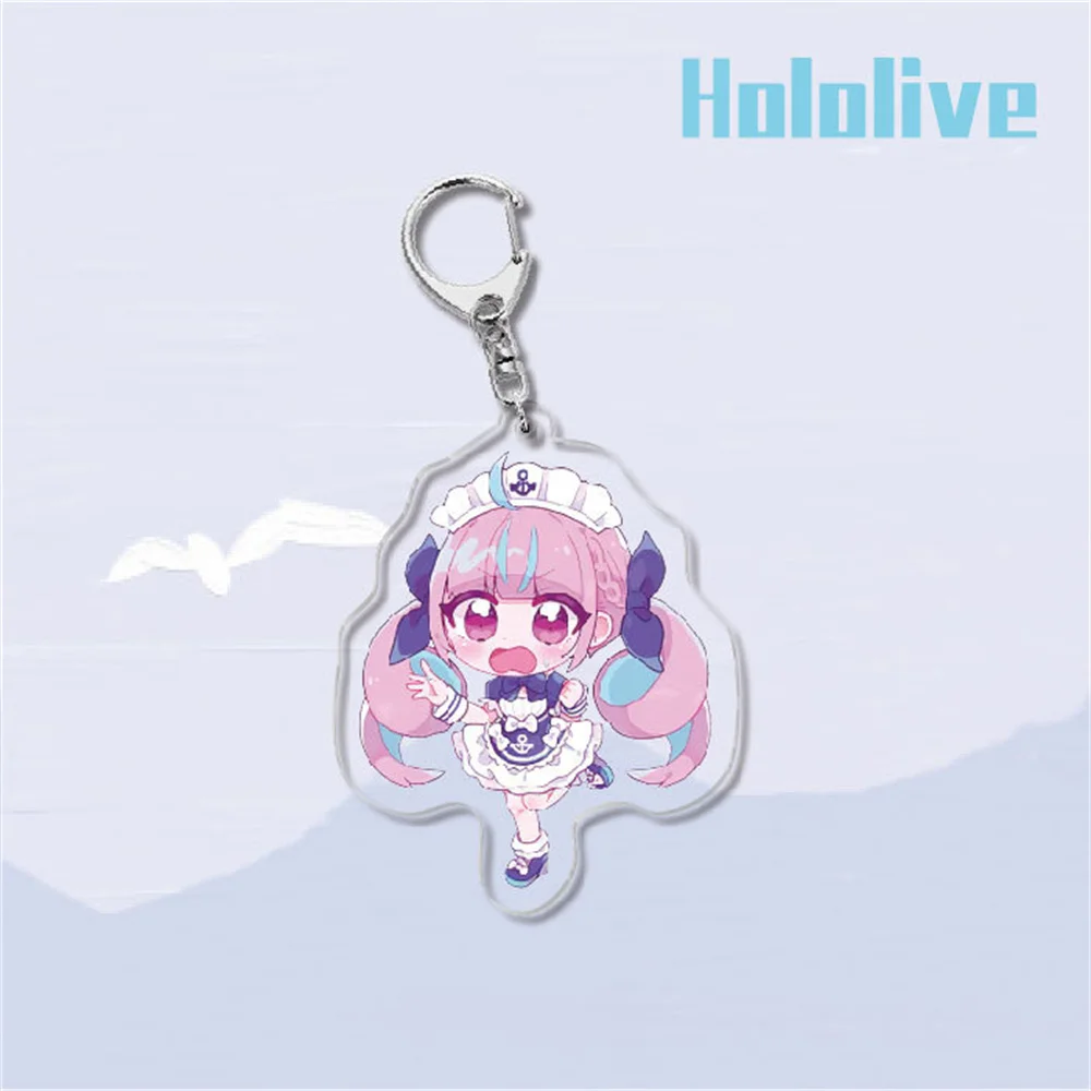 Japan Anime Hololive llavero dibujos animados figuras lindas llavero anillo ornamento Keyring bolsa encanto mujeres hombres Gift