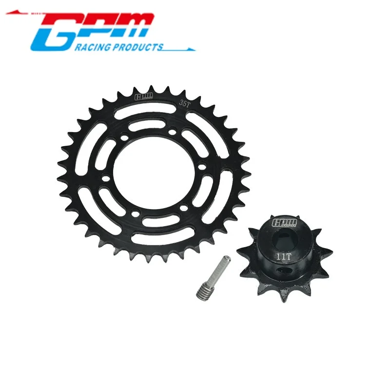 

GPM MX3511S MEDIUM CARBON STEEL HUB CHAIN SPROCKET SET (35T/11T) FOR LOSI 1/4 PROMOTO MX SM MOTORCYCLE RC Upgrade